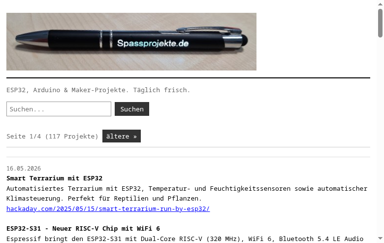 Spassprojekte.de Screenshot